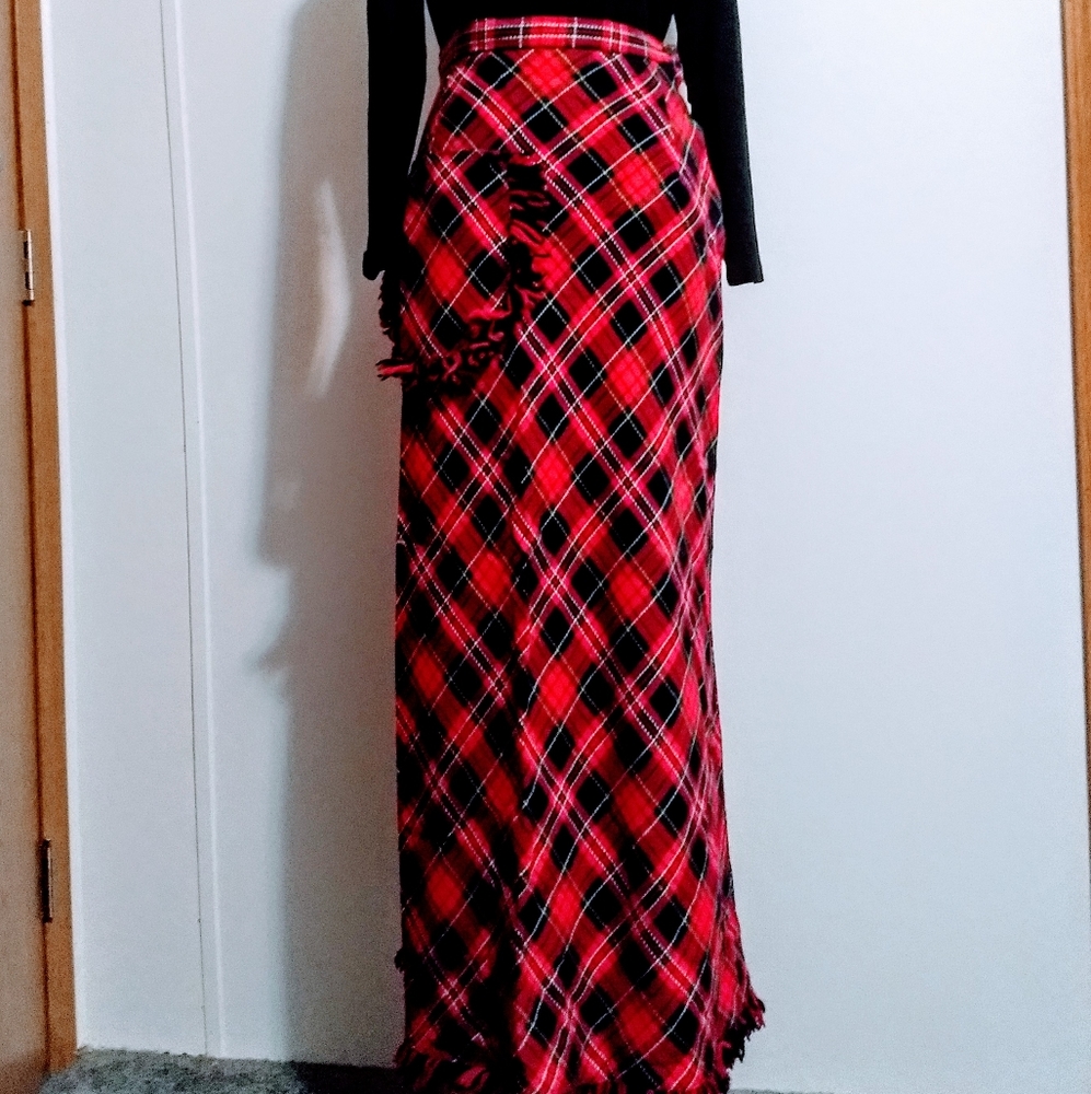 Vintage Maxi plaid skirt